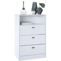 Vladon Kommode, Weiß, 56x86.5x36 cm, Wohnzimmer, Kommoden & Sideboards,