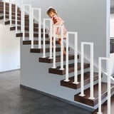 Handlauf Treppe, TreppengeläNder Innen AußEn für Treppen, GeläNder Treppe EingangsgeläNder U-FöRmiger GeläNder Treppe Handlauf Treppenhandlauf Bausatz Handlauf Schwarz (85cm, Stil 2)