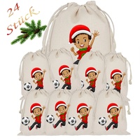 Fußballer Adventskalender zum Befüllen 24 Beutel Säckchen Weihnachtskalender