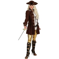 Orlob Piraten-Kostüm Brauner Mantel für Damen 46 - 46