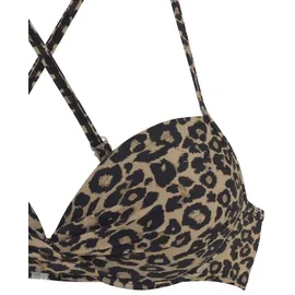 vivance by lascana Bikini-Top Damen Schwarz/Mehrfarbig 34 Cup C