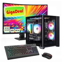 gamemax GigaDeal Gaming-PC-Set Infinity Mini BK Ryzen 5 7500F 4,0 GHz 32 GB RAM 1 TB SSD GeForce RTX 5060 Ti Windows 11