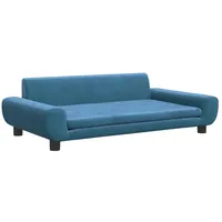 vidaXL Kindersofa Blau 100x54x33 cm Samt
