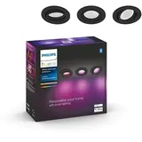 Philips Hue White & Col. Amb. Centura Einbauspot 3 flg. schwarz