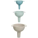 San Ignacio Set mit 3 Trichtern Kunststoff mit Filter ø6/8/10 cm Blau