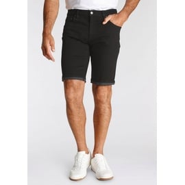 Arizona Jeansshorts gerader Schnitt, knieumspielende Länge, niedrige Leibhöhe schwarz 33