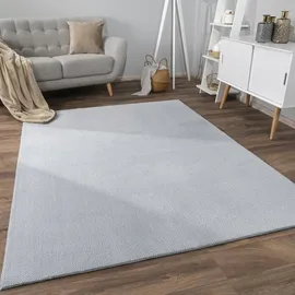 Paco Home Teppich Wohnzimmer Kurzflor Skandinavisches Boho Muster Moderne Einfarbige Deko, 160x220 cm, grau, & Paco Home