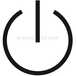 BSOKLL1155 Georg Schlegel Bezeichnungsschild Grafik-Symbol Vorbereiten/Ein-Ausschalten weiß - 1 Stück