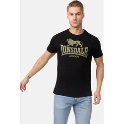 LONSDALE Herren T-Shirt normale Passform LOGO SCHWARZ|olivgrün 4XL