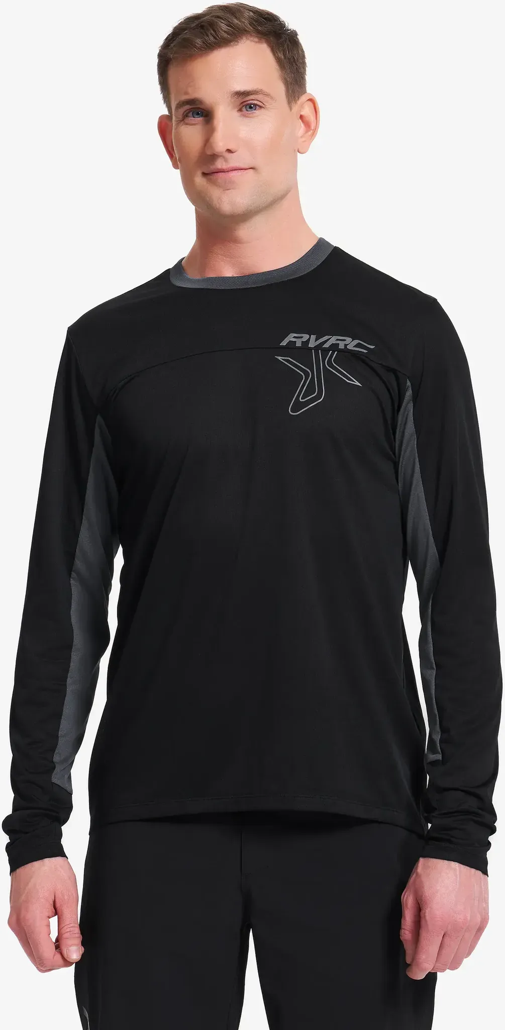 Shred Long-sleeved MTB Jersey Herren Black/Turbulence Blue, Größe:L - Herren > Oberteile > Long-sleeve-shirts - Schwarz
