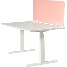 Beliani Schreibtischtrennwand SPLIT 120 x 50 cm Pfirsichrosa