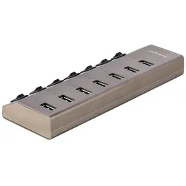 Startech StarTech.com 7-Port Self-Powered USB-C Hub with Individual On/Off Switches, USB 3.2 - 7 - Grau
