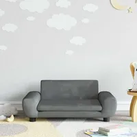 Kindersofa Dunkelgrau 70x45x33 Cm Samt