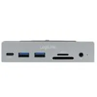 Logilink UA0347 USB 3.2 Gen 1x1 USB-C 7-in-1 Multifunktions-Hub zum Klemmen am Bildschirm