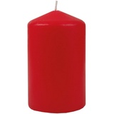 HS Candle Wachskerzen Stumpenkerzen Ø6cm x 10cm - in vielen Farben - Hergestellt in EU - Kerzen Blockkerzen - Wachs Stumpen - Adventskerzen, Weihnachtskerzen - Rot
