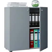 VCM Lona Aktenschrank 70 x 39 x 74 cm grau