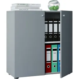 VCM Lona Aktenschrank 70 x 39 x 74 cm grau