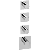 Herzbach Logic XL Duschthermostat eckig für 3 Verbraucher Chrom 11.523010.1.01