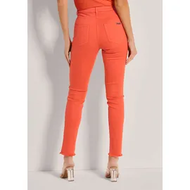 Madeleine Mid Waist Skinny-Hose mit Fransen in blutorange | Gr.: 18