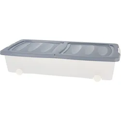 3x Aufbewahrungsbox Rollbox Behälter Blau 78x38x16cm Kunststoff Schlafzimmer Wohnzimmer