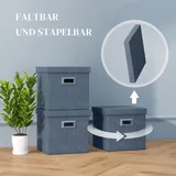 Homcom Aufbewahrungsbox 2er-Set Stapelbare Aufbewahrungswürfel, für Wohnzimmer,