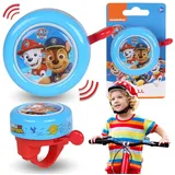 PAW PATROL Fahrradklingel Paw Patrol Chase Marshall Kinderfahrradklingel, Junge blau