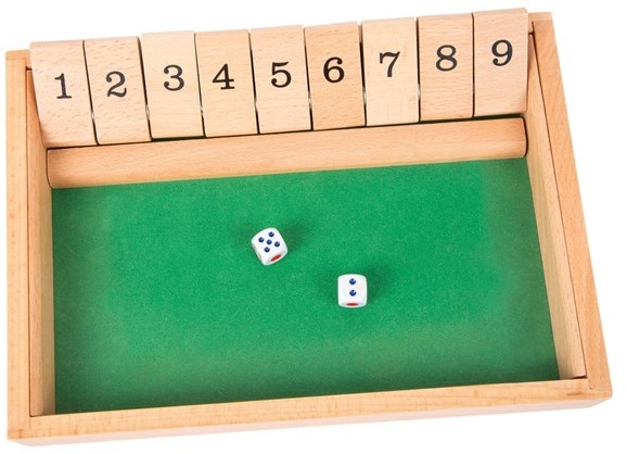 - Shut the Box Wooden Dice Game