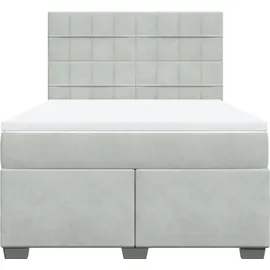 vidaXL Boxspringbett 140 x 200 cm Hellgrau