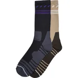 URBAN CLASSICS Hiking Performance Socken 2 Paar Beige/Braun/Lila/Schwarz 39-42