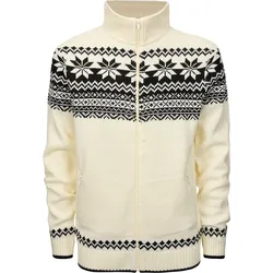Brandit Norweger, Strickjacke - Weiß/Schwarz - 3XL