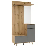 XORA Kompaktgarderobe NORDIC - B/H/T: ca. 100,00x204,00x40,00