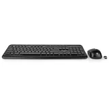 Nedis Maus und Tastatur-Set Wireless Maus- und Tastaturverbindung: USB | 800/1200 / 1600 dpi (US, Kabellos), Tastatur, Schwarz