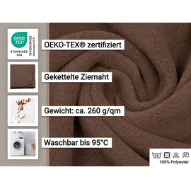 ZOLLNER Kuscheldecke 130 x 170 cm Braun
