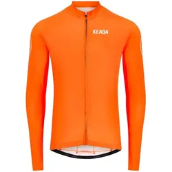 Frauen Essentials Langarm-Radtrikot - Orange XL