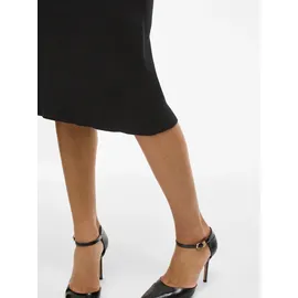 VILA Strickrock "VICOMFY A-LINE KNIT SKIRT- NOOS", Damen, Gr. XL (42), schwarz, Strick, Obermaterial: 51% Viskose, 27% Polyester, 22% Polyamid, unifarben, regular fit kniebedeckend, Röcke