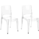 Beliani 2er-Set Bankettstuhl WESTBRIDGE in Transparent | Gr.: onesize