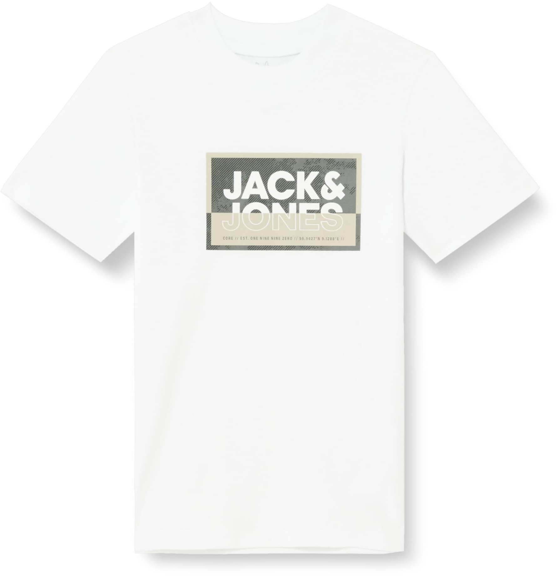 JACK & JONES Jungen JCOLOGAN Tee SS Crew Neck SS24 JNR, Weiß, 140