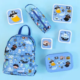 A Little Lovely Company Piraten-Rucksack, Blau, - Middelgroot