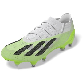 adidas Unisex X Crazyfast.1 Sg Football Shoes (Soft Ground), FTWR White/Core Black/Lucid Lemon, 42 EU