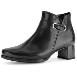 Stiefelette GABOR "St. Tropez", Damen, Gr. 38,5, schwarz, Glattleder, unifarben, elegant, Schuhe, mit Schmuckelement