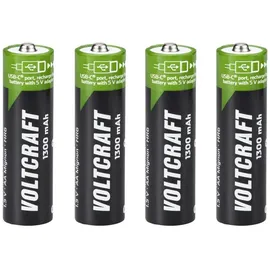 VOLTCRAFT VC-AA1300USB USB-C® Akku Li-Ion 1300 mAh 1.5 V 4 St.