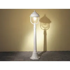 Konstsmide 2er-Set weiße Wegeleuchten PARMA aus Aluminium E27, IP43, H.: 118 cm