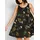 bonprix Strandkleid A-Linie Schwarz/Grün 36/38