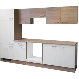 Quartier Küchenzeile Samoa 270 cm weiß sonoma eiche
