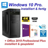 PC BÜRO COMPUTER Intel i3 16GB DDR4 RAM SSD komplett Windows 10 & MS Office