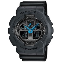 Casio Herren Uhr G-Shock GA-100C-8AER schwarz blau Ana-Digi Resin