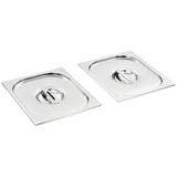 vidaXL Deckel für GN 1/2 Behälter 2 Stk. Edelstahl