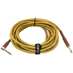 Klang Instrumentenkabel TWEED 6,3mm Klinke, gewinkelt mono - 6,3mm Klinke, mono,... - Instrumentenkabel