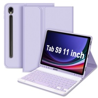 GOKOCO Tastatur-Hülle für Samsung Galaxy Tab S9 2023 27,9 cm (11 Zoll) mit magnetisch abnehmbarer kabelloser Bluetooth-Tastatur für Galaxy Tab S9 mit S-Stifthalter, bietet vollen Schutz mit Tab S9