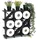 DanDiBo Ambiente DanDiBo Toilettenpapierhalter Schwarz Holz Tic Tac Toe 96421 Klopapierhalter WC Freistehend Ersatzrollenhalter Papierhalter Rollenhalter